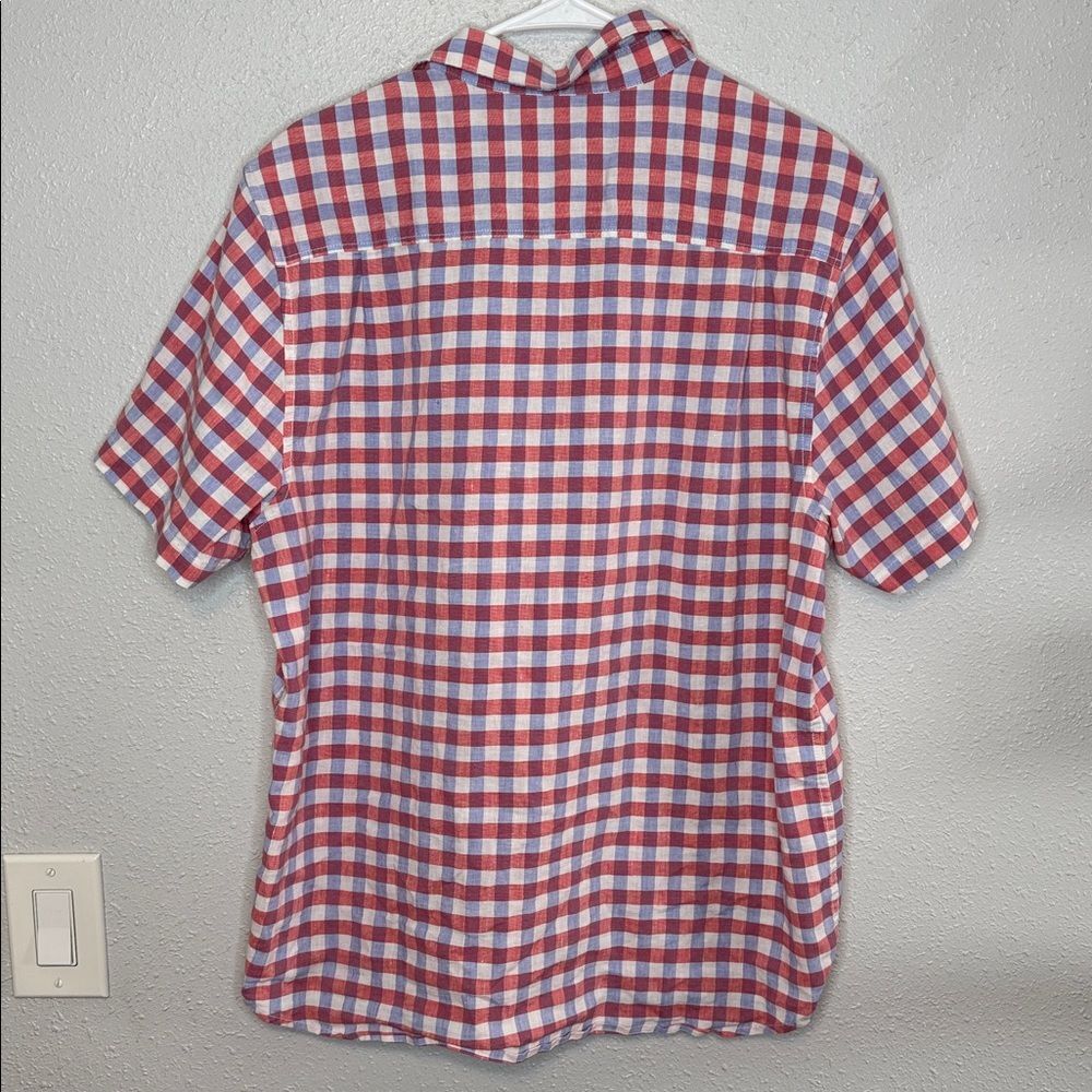 Tommy Bahama Men's Linen Blend Checkered Button Front Shirt Size Large - Picture 7 of 7